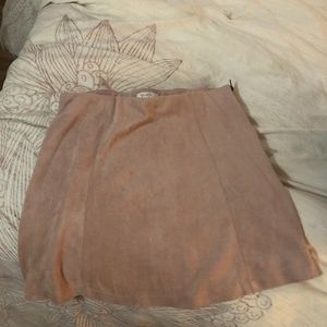 Light Pink Suede Skirt by John Galt